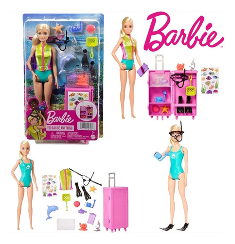 Barbie Biólogo Marino Con Accesorios Originales Em