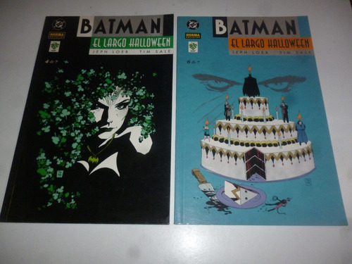 Batman Un Largo Halloween N.4 Y 6.norma 2001.tapas Blandas.