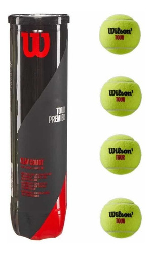 Imagen 1 de 3 de Pelotas De Tenis Wilson Premier Clay (4 Unidades Exclusivas)