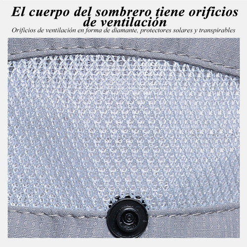 Sombrero Con Ala Ancha Protección Solar Transpirable Unisex