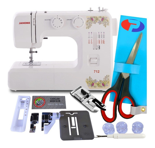 Imagen 1 de 9 de Janome 712 Tijera + Pie De F. Overlock De Regalo! Gtía 3años