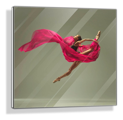 Cuadro Moderno Acrílico Bailarina Ballet 50x50cm