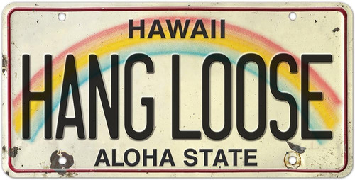 Placa De Matrícula Hawaiana Vintage  Placa De Automóvil De 