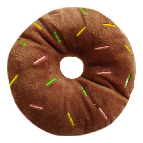 Brinquedo Cenoura De Pelúcia Médio Para Cães Pet Premium Cor Colorido Desenho Donuts Chocolate