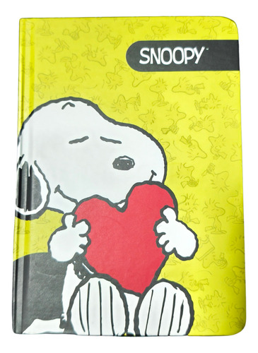 Libreta Agenda Tapa Dura Snoopy Motarro A6 15x11cm, 100 Hoja