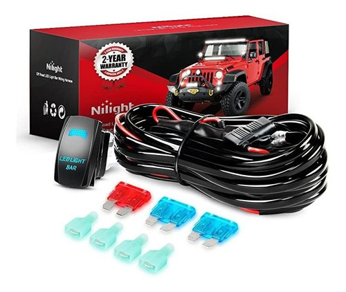 Nilight 10011w 16 Awg Arnés De Cableado Kit-2 Cables Del Int