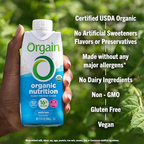 Orgain Batido De Proteína Vegano Nutricional Orgánico, Vaini