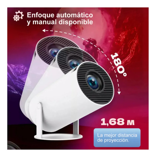 Proyector Hy300 Pro Max 4k Gamer 12000 Lúmenes Hdmi Wifi Usb Blanco