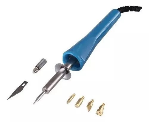 Pirograbador Vt-power Zd707a. Madera Cuero Papel. Set De 6 Piezas, Cutter Y Soporte incluidos