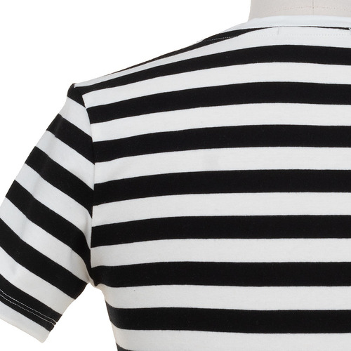 Imagen 5 de 6 de Blusa Corta Stretch Rayas Fresca Manga Corta Juvenil Chandal