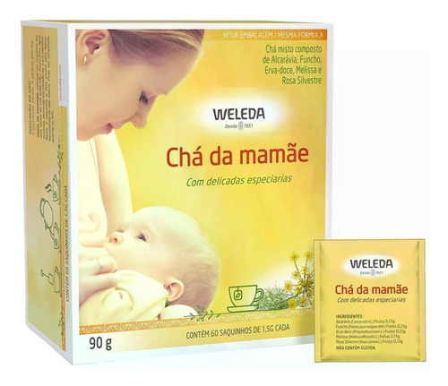 Kit Chá Da Mamãe Weleda Com 5 Unidades De 60 Sachês Cada