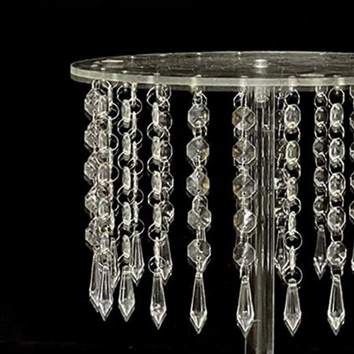 Suporte De Bolo Com Pingentes De Vidro Bling Tray