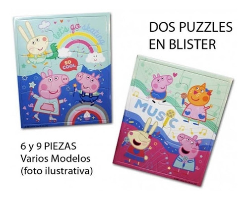 Juego De Mesa Rompecabezas X2 Peppa Pig  Tapimovil 6350