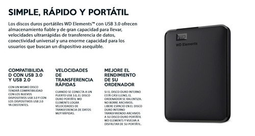 Hdd Externo Wester Digital 1tb Elements