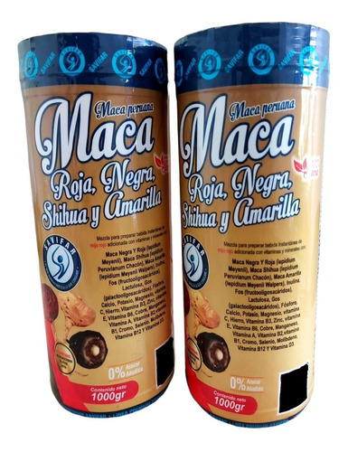 2 Maca Roja Y Negra 2000 Gramos Original - Kg a $65