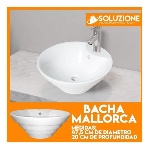 Bacha Apoyo Mallorca Porcelana Sanitaria Blanca Baño Diseño