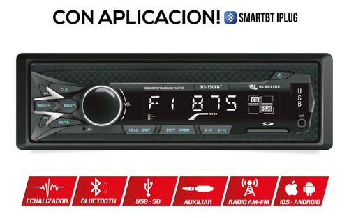 Estéreo Blauline BS-150FBT con USB, bluetooth y lector de tarjeta SD