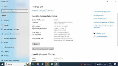 Laptop Básica Hyundai 4gb Ram 64gb Disco Duro Windows 10 Pro