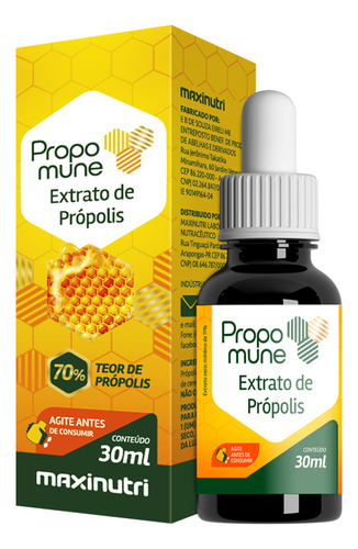 2 Frascos Propomune Extrato De Própolis 70%gotas 30ml
