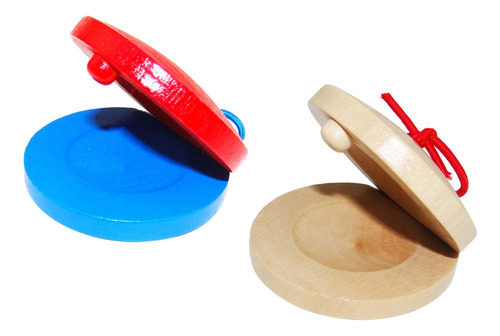 Castañuelas De Madera Para Dedos, Juguete De Percusión,