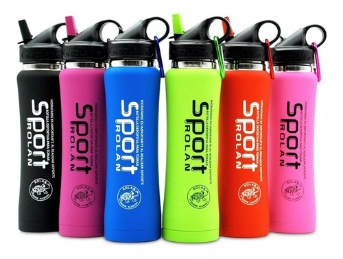 Imagen 2 de 9 de Botella Térmica Sport 500ml Acero Inoxidable Termo Para Agua