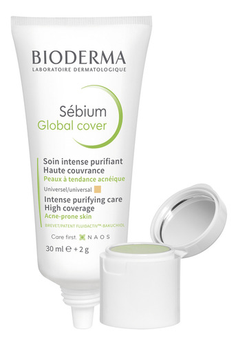 Crema Global Cover Bioderma Sébium para piel mixtas de 30mL