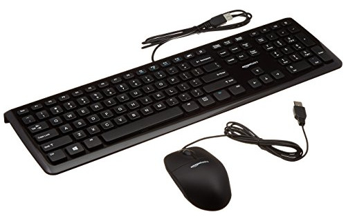 Amazon Basics Wired Computer Keyboard &amp; Mouse, 10-pack,