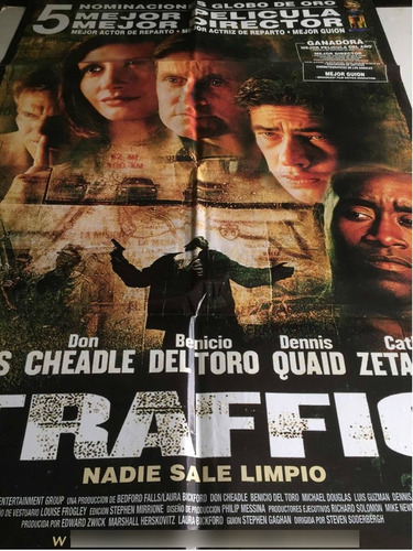 Poster Traffic M Douglas Caterine Zeta Jones B Del Toro 