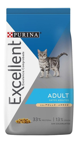 Excellent Gato Adulto Con Pollo Y Arroz X 15 Kg