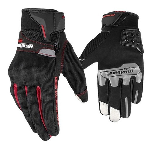 Guantes Para Moto Madbike Mad-04 Con Protecciones Touch