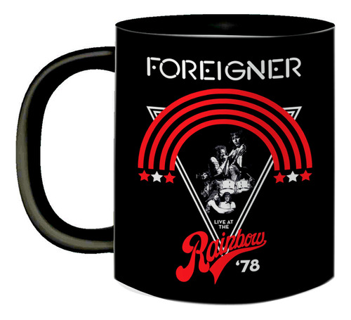 Caneca Porcelana Banda Foreigner Rock Band Classic Anos 80