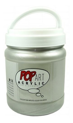 Tinta Acrílica Pébéo Pop Art Prata 700ml 