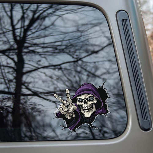 Pc Calcomanía For Ventana De Coche Con Calavera Calcomanías
