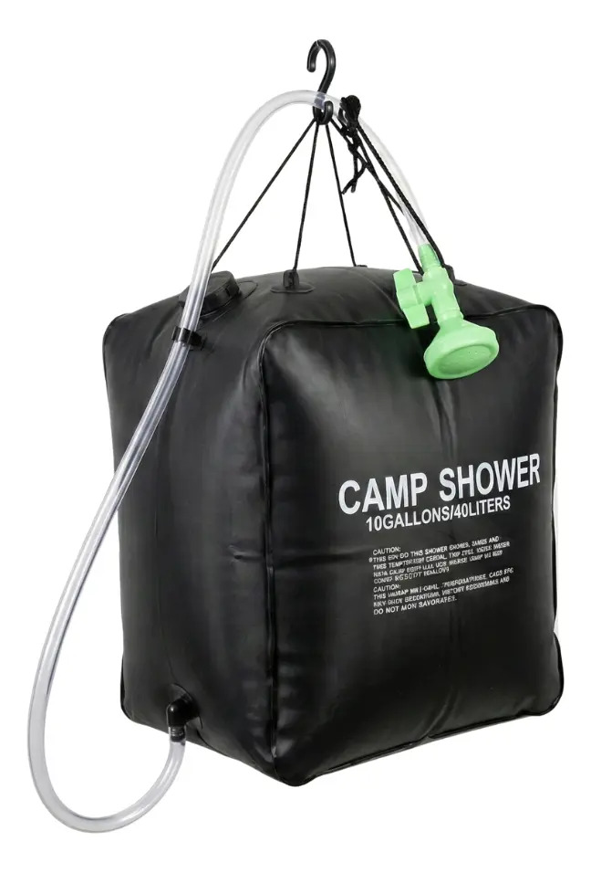 Ducha Portátil Solar de 40 Litros para Camping y Viajes