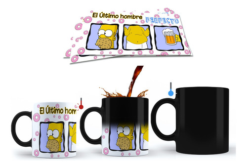 Taza Magica De Los Simpson El Ultimo Hombre Perfecto Homero