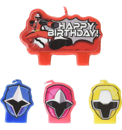 Power Rangers Ninja - Juego De Velas De Acero, Multicolor, T