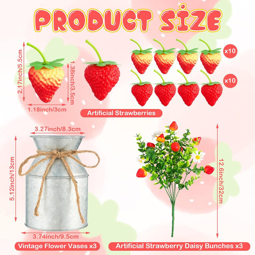 Centros Mesa De Fresas Verano - Plantas Artificiales Margari