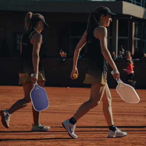 Juego De Paletas De Pickleball Usapa Fibra De Carbono Grafit Púrpura