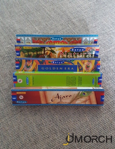 Imagem 6 de 10 de Incenso Nag Champa Satya Aromas Mx 12cx D15gr+brinde-full