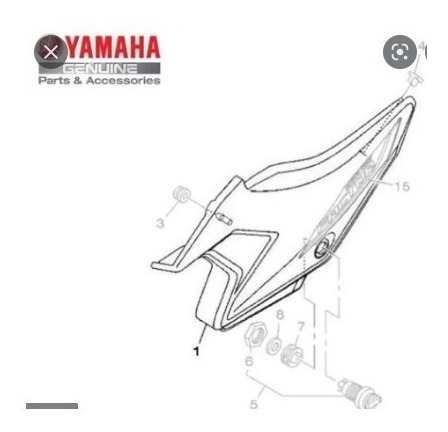Imagem 2 de 2 de Tampa Lateral Dir. Pt Factor Versao Ybr125 Original