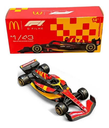 Miniatura Carro Formula 1 Mc Donalds F1 O Filme 1/43 Set 2un Vermelho