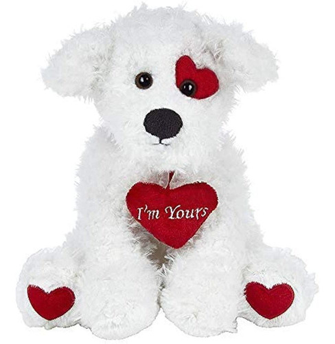 Bearington Smootchie Poochie White Plush Stuffed Animal Pupp