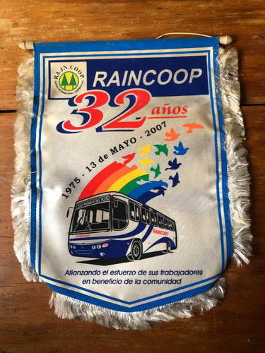 Antiguo Banderin Omnibus Raincoop 32 Años