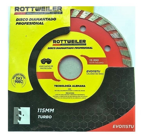 Imagen 1 de 4 de Disco Diamantado 115 Mm 4 1/2 Turbo