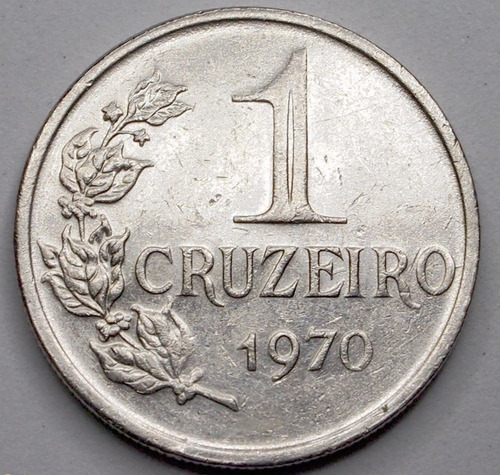 Brasil Moneda De 1 Cruzeiro 1970 - Níquel - Km#581