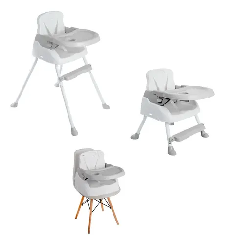 Cadeira De Alimentação Bebê Portátil 3em1 Styll Baby Segura Cor Cinza Cor