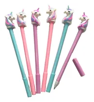 Comprar Set De 12 Lapiceras Con Tapa Unicornio Ideal Para Souvenir