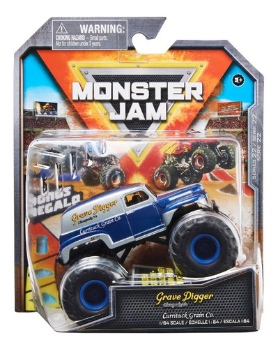 Miniveículo Monster Jam 1:64 - Die Cast Truck - Grave Digger