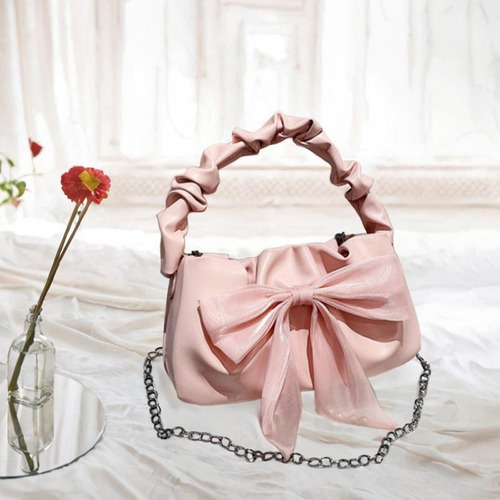 Bolso De Mano Con Lazo Para Mujer, Elegante Bolso Cruzado De