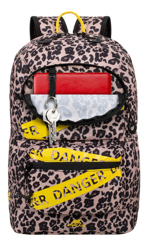 Mochila Urbana Rivacase M-5421 14 Litros Leopardo